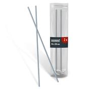 HELPMATE - Tige filetée M6x330 mm en acier inoxydable A2 - 2 pièces - tige filetée à pas métrique et filetage complet argenté - DIN 976