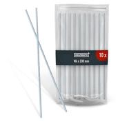 HELPMATE - Tige filetée M6x330 mm en acier zingué - 10 pièces - tige filetée à pas métrique et filetage complet argenté - résistance casse 4.8 - DIN 976