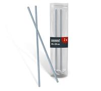 HELPMATE - Tige filetée M8x330 mm en acier inoxydable A2 - 2 pièces - tige filetée à pas métrique et filetage complet argenté - DIN 976