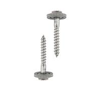 HELPMATE - Vis de ferblantier en acier inoxydable A2 - 4,2x25 mm - 50 pièces - T20 - DIN 7995 - tête bombée avec rondelle plate et rondelle EPDM