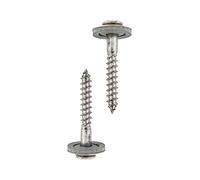 HELPMATE Vis Spengler 4,5 x 45 mm, 150 pièces, DIN 7995, acier inoxydable A2, PZ2, DIN 7995, vis de couverture, tête lentille, avec rondelle plate et joint EPDM, argent, 4,5 x 45 mm.