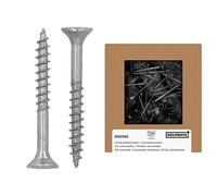 HELPMATE - Vis universelles tête fraisée - 3,5x30 mm - acier inoxydable A2 - 400 vis à bois avec entraînement PZ et filetage partiel - Vis pour l'intérieur et l'extérieur