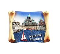Helsinki Finlande Aimant de réfrigérateur souvenir touristique Décoration 3D Aimants