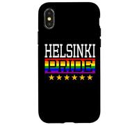 Helsinki Pride Drapeau Arc-en-Ciel Finlande Gay Lesbienne Queer LGBT Coque pour iPhone X/XS