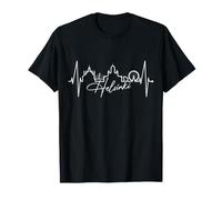 Helsinki Skyline Battement de Cœur Finlande J'aime Helsinki T-Shirt