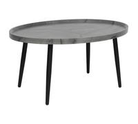 Lisa Design - Table basse - Helsinki - Effet marbre 80 cm - Gris