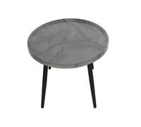 Helsinki - table basse - effet marbre - 80 cm - Gris