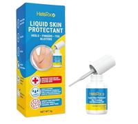 HelsRx Colle liquide pour bandage - Gel réparateur invisible pour talons, pieds, doigts, éraflures et ampoules - Protection imperméable - Comprend un pinceau applicateur et un tampon pour la peau