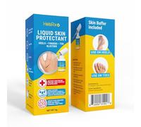 HelsRx Colle liquide pour bandage - Gel réparateur invisible pour talons, pieds, doigts, éraflures et ampoules - Protection imperméable - Comprend un pinceau applicateur et un tampon pour la peau