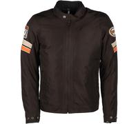 Helstons Elron Veste textile moto, Marron foncé/orange, Taille M