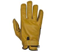 Helstons Gants moto Hiro Ete Cuir Soft Gold-noir, Noir/Or, T10