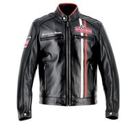 helstons Indy Motul Veste en cuir Noir/Rouge/Blanc 2XL homme