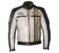 helstons Indy Veste en cuir Noir/Blanc/Jaune M homme