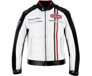 Helstons Jay Motul Edition Veste en cuir de moto, Noir/Blanc, Taille L