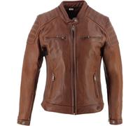 Helstons Jody Blouson en cuir de moto pour femmes, Marron, Taille L