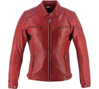 Helstons Jody Blouson en cuir de moto pour femmes, Rouge, Taille M