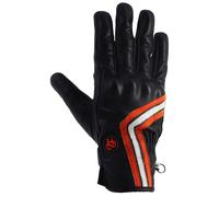 Helstons Line Gants de moto, noir-blanc-orange, taille 2XL pour homme