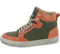 Helstons Maya Chaussures de moto pour dames, vert-orange, taille 41 pour femmes