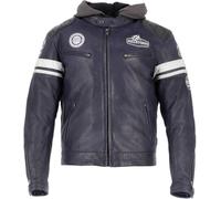 Helstons Riposte Veste en cuir de moto, bleu foncé, Taille S