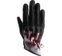 Helstons Rody Air Gants de moto perforés pour femmes, Noir/Gris/Rouge, Taille 8