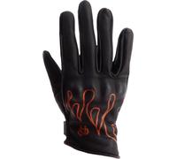 Helstons Rody Air Gants de moto perforés pour femmes, noir/orange, Taille 8