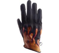 Helstons Rody Air Gants de moto perforés pour femmes, noir-rouge-orange, taille L
