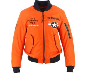 Helstons Tigresse Veste textile de moto pour femmes, noir-orange, taille L