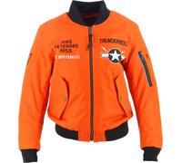 Helstons Tigresse Veste textile de moto pour femmes, noir-orange, taille M