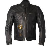 Helstons Tracker Veste en cuir de moto, noir, Taille M