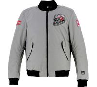 Helstons Twin Blouson textile de moto, Gris/Noir/Rouge, Taille 3XL