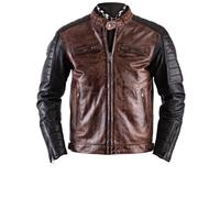 Helstons Cruiser Rag Veste en cuir, Marron/Noir, Taille M