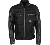 Helstons Winston Veste en cuir de moto, noir, Taille XL