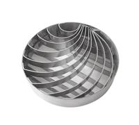 Heluok Emporte-pièce à pain mexicain - 10,2 cm - Petit moule à pain mexicain double face - Outil en acier inoxydable - Cortador de Conchas pour poêle - Tampon en métal