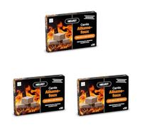 Helvet 32 Allume Feu Naturel pour Cheminée et Poele à Bois en Cube - Brûle 7 Minutes - Produit Ecologique 100% Bois & Cire Végétale, Normal, (LDFC32) (Lot de 3)