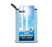 Helvet Gant Microfibre Spécial Vitres - 2 Faces Spécifiques : Une Face pour Désincruster et Une Face pour Sécher sans Laisser de Trace