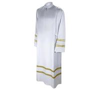 helymore Robe pasteur pour homme Chair ecclésiastique Robe liturgique Prêtre chrétien catholique Robe Père de l'église Cape de cosplay XXL