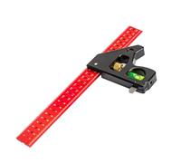 HELYZQ Règle de mesure combinée en aluminium pour le travail du bois 90/45 degrés avec nivellement et aiguille