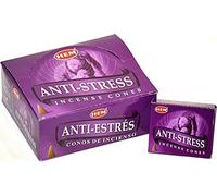 HEM Anti-stress - Boîte de 12 paquets, 10 cônes d'encens chacun