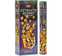 HEM Attire l'argent - Atrae Dinero - Bâtons d'encens - 4 tubes hexagonaux (80 bâtonnets)