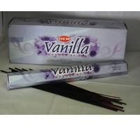 HEM Bâtons d'encens vanille - 6 lots de 20 bâtons chacun (120 au total), parfum riche et sucré, importé du Mexique