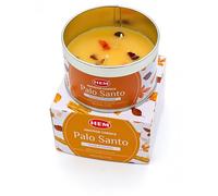 HEM - Bougie en pierre précieuse - Smudge - Palo Santo - Sauge - Romarin - Palo Santo