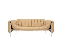 Hem Canapé Puffy 2.5 places 205 cm Sand leather-acier inoxydable