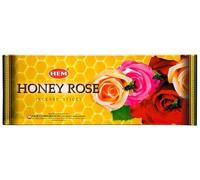 Hem Lot de 120 bâtons d'encens Honey Rose (120 bâtons, 6 boîtes à l'intérieur) - 22,9 cm de long, 20 g par boîte - Parfait pour la méditation, les rituels, le nettoyage et la création d'une atmosphère