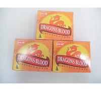 Hem Lot de 3 paquets de 10 cônes d'encens Sang de dragons = 30 cônes