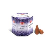 HEM Lot de 40 cônes d'encens à refoulement lavande | Arôme floral durable pour la positivité, la relaxation et le sommeil | Poudre de bois d'aromathérapie pour soulager le stress et purifier l'air