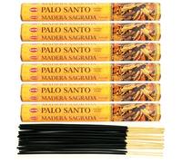 Hem Lot de 6 bâtonnets d'encens, différents parfums, 120 bâtonnets au total, Palo Santo