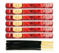 Hem Lot de 6 bâtonnets d'encens, différents parfums, 120 bâtonnets au total, rose rouge