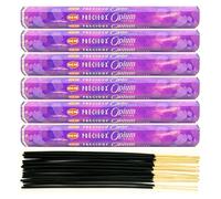 Hem Lot de 6 bâtonnets d'encens, différents parfums, au total, 120 bâtonnets d'encens (opium précieux)