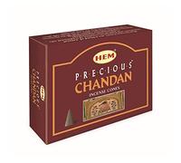 HEM Précious Chandan Lot de 12 cônes d'encens Dhoop indien