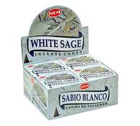Hem White Sage Cones Incense - 4 Packs, 10 Cones per Pack by Incense